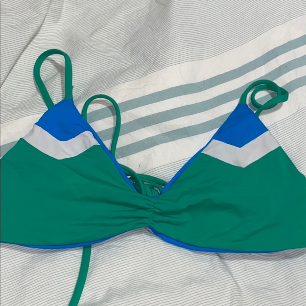 L SPACE color block bikini top REVERSIBLE
